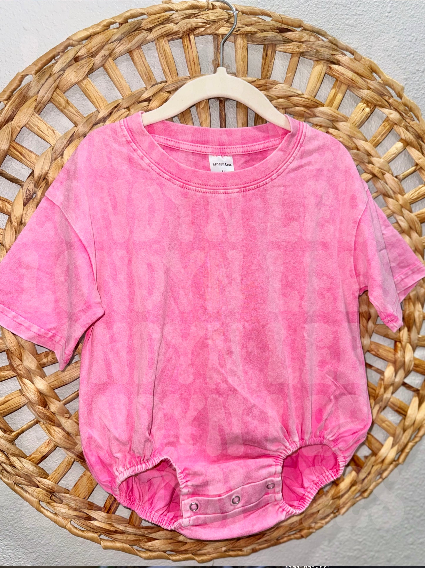 Acid wash bubble rompers PINK NO CODES