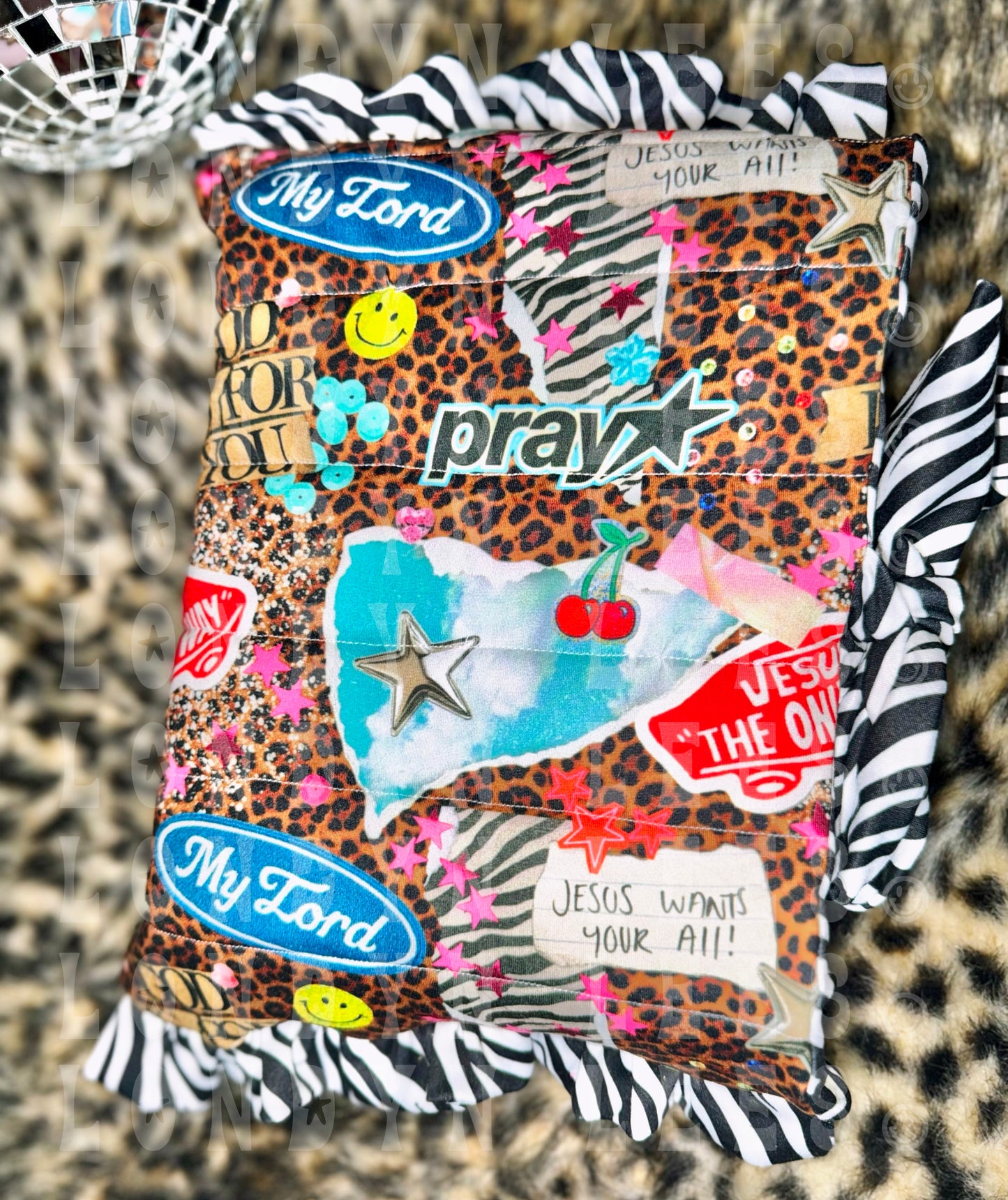 Bible cover junk collage