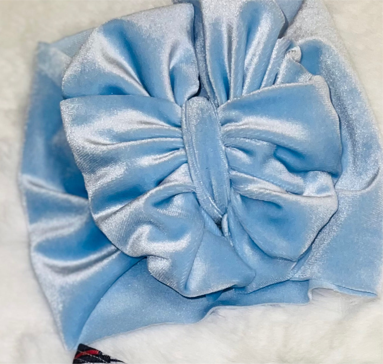 Ice blue bows