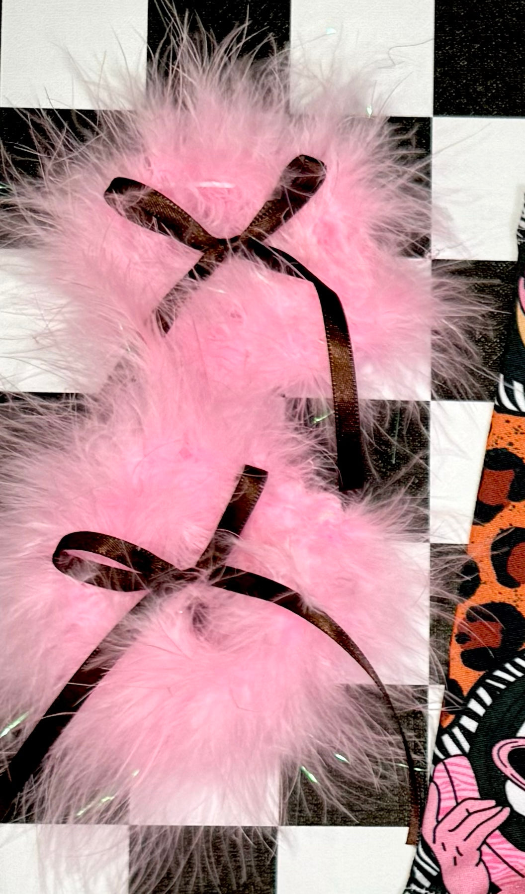 Fur clip bows