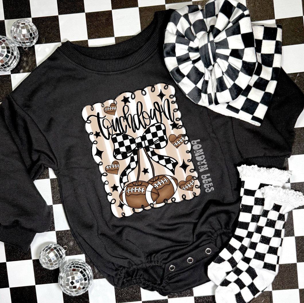 Football sweater romper