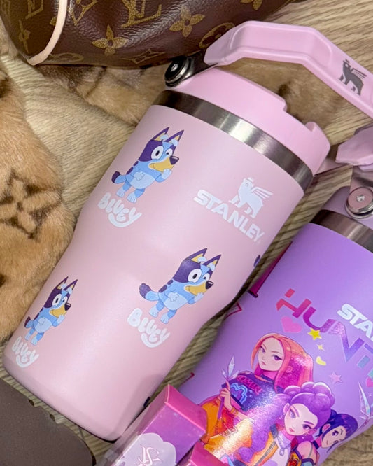 Pink bluey 20oz flip top