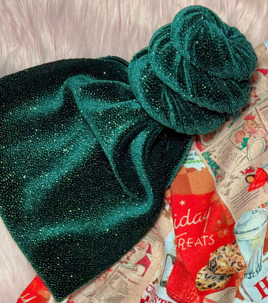 Glitter Hunter green bows