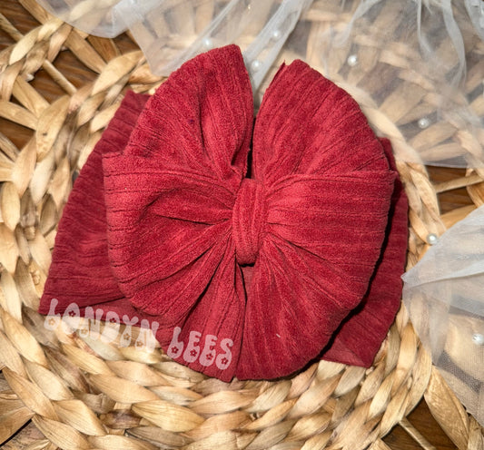 Mauve Corduroy bows