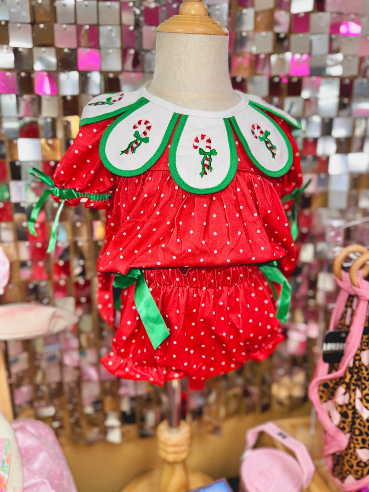 Candy cane smock set