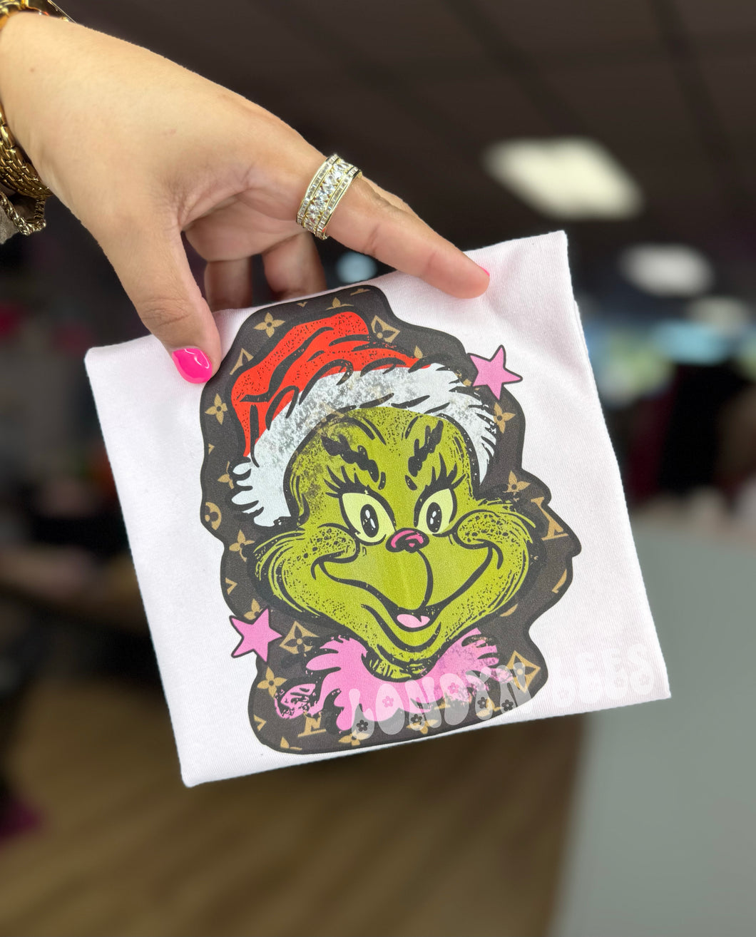 I stole Christmas baby pink tee ✨