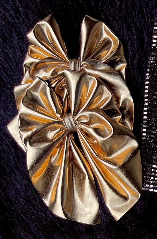 Gold metallic bows