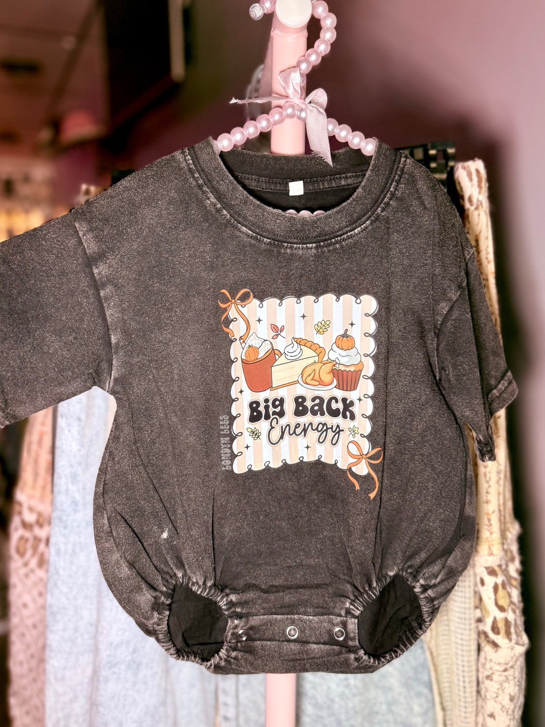 Big back energy acid wash romper