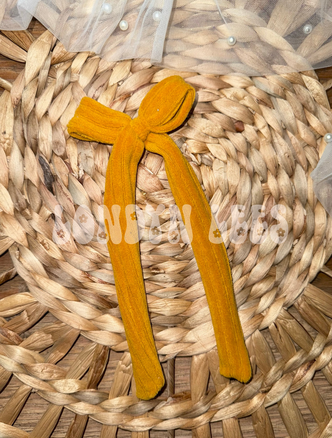 Mustard Corduroy bows