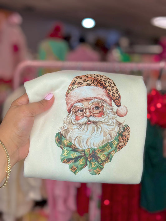 Cheetah hat Santa sweater