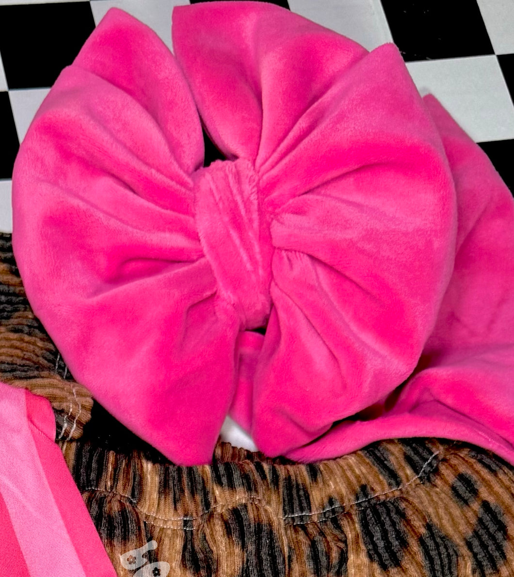 Pink Plush velvet bows