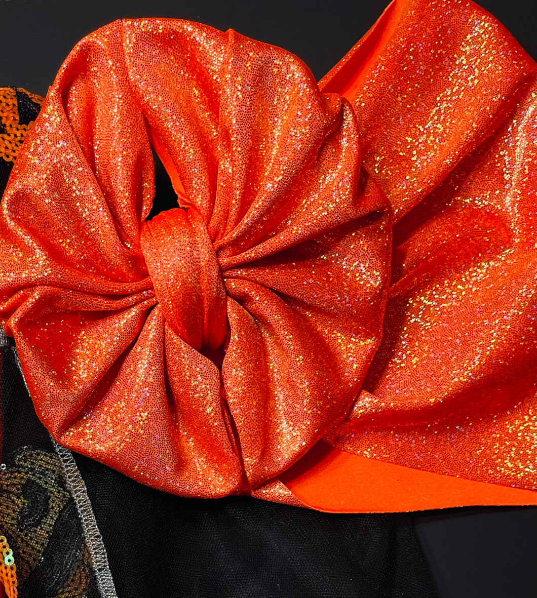 Orange holo bows