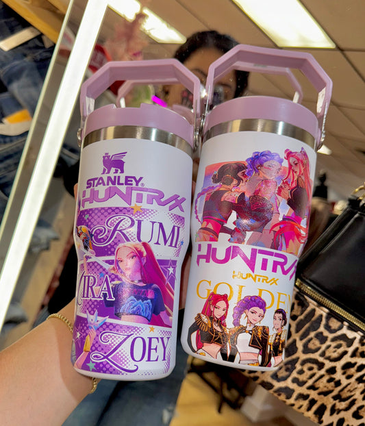 K-pop white 20oz flip top