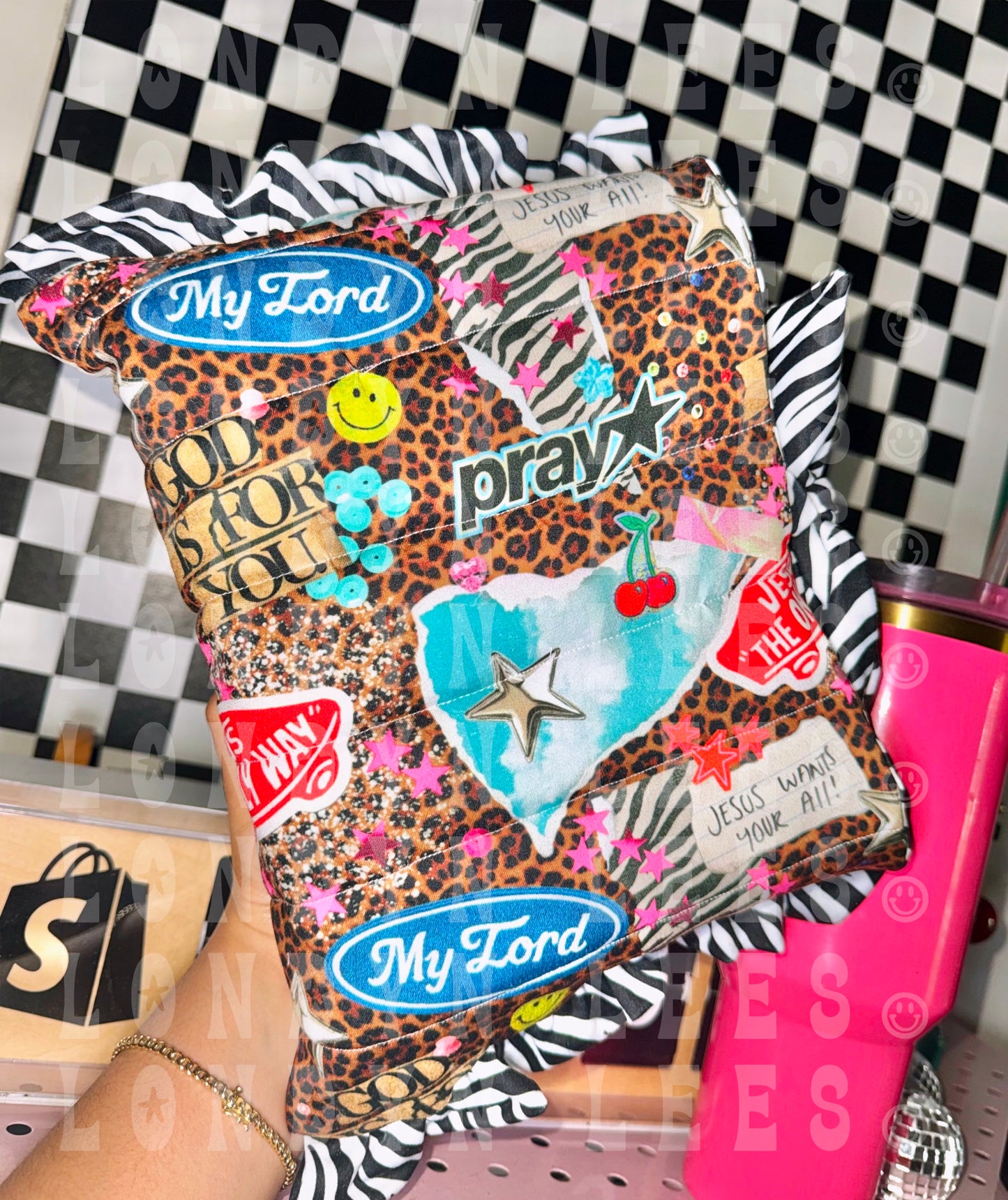 Bible cover junk collage
