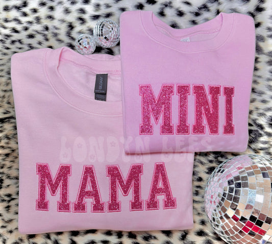 Pink mini & mama sweaters