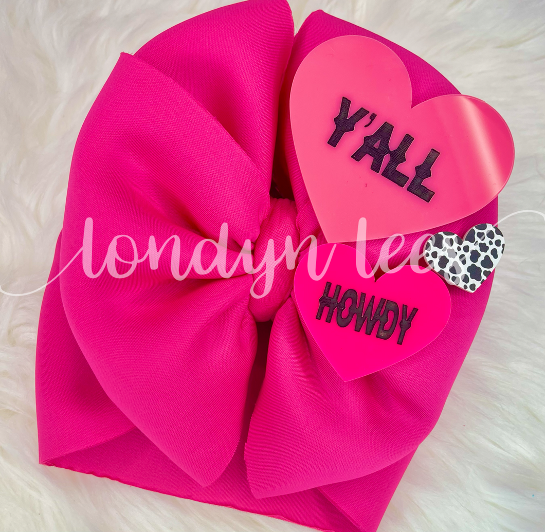 Western heart bows