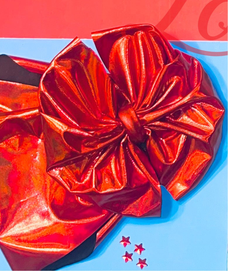 Fire red chrome bows