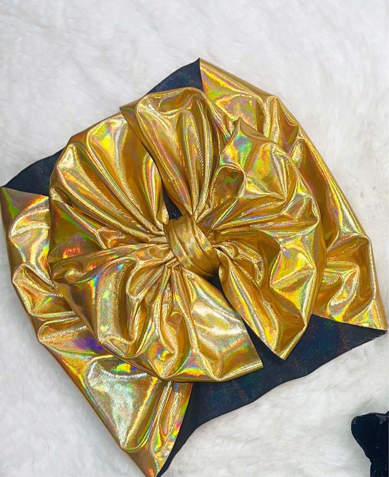 Gold chrome bows