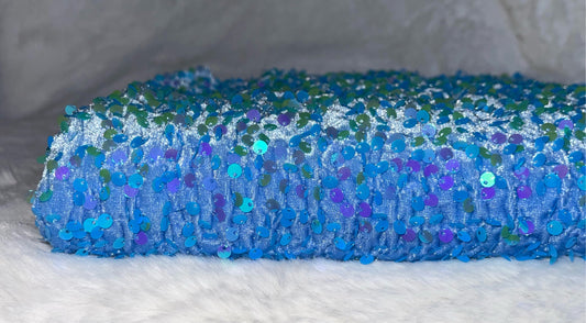 Baby blue sequin bows