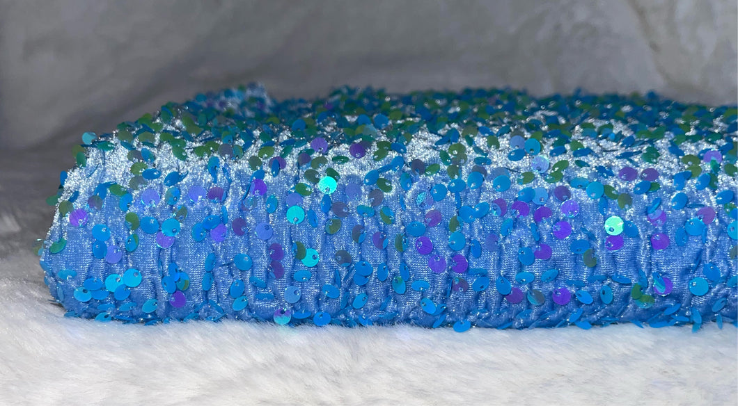 Baby blue sequin bows