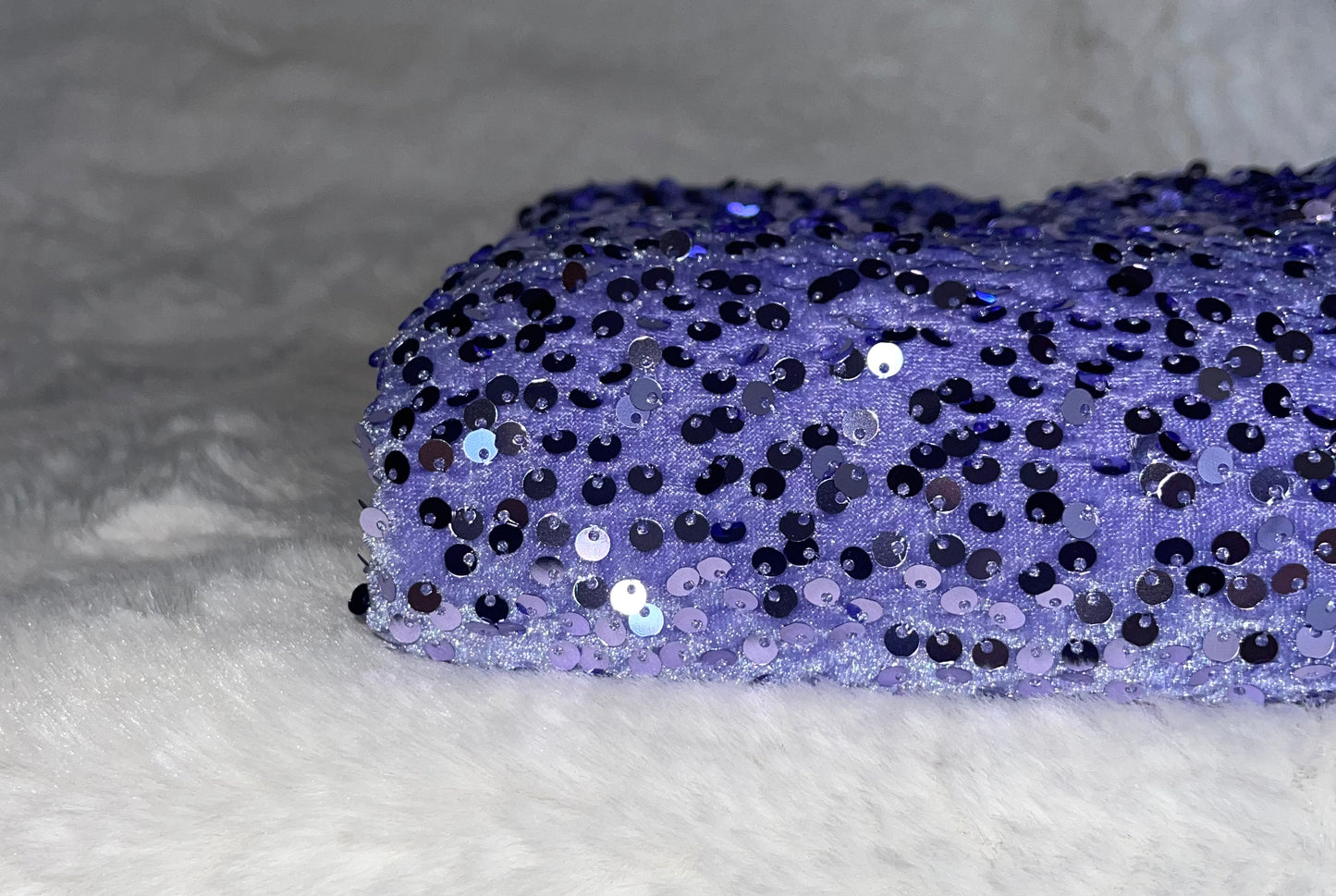 Lilac sequin bows